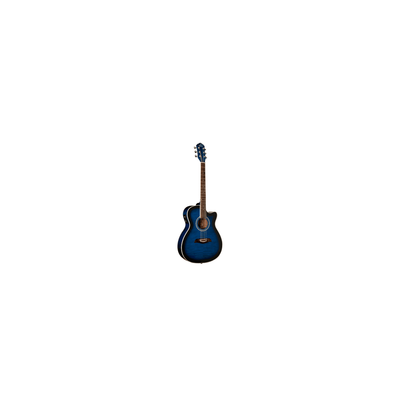 GUITARRA OSCAR SCHMIDT ELECTRO ACUSTICA OACEF AZUL TRANSPARENTE