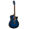 GUITARRA OSCAR SCHMIDT ELECTRO ACUSTICA OACEF AZUL TRANSPARENTE