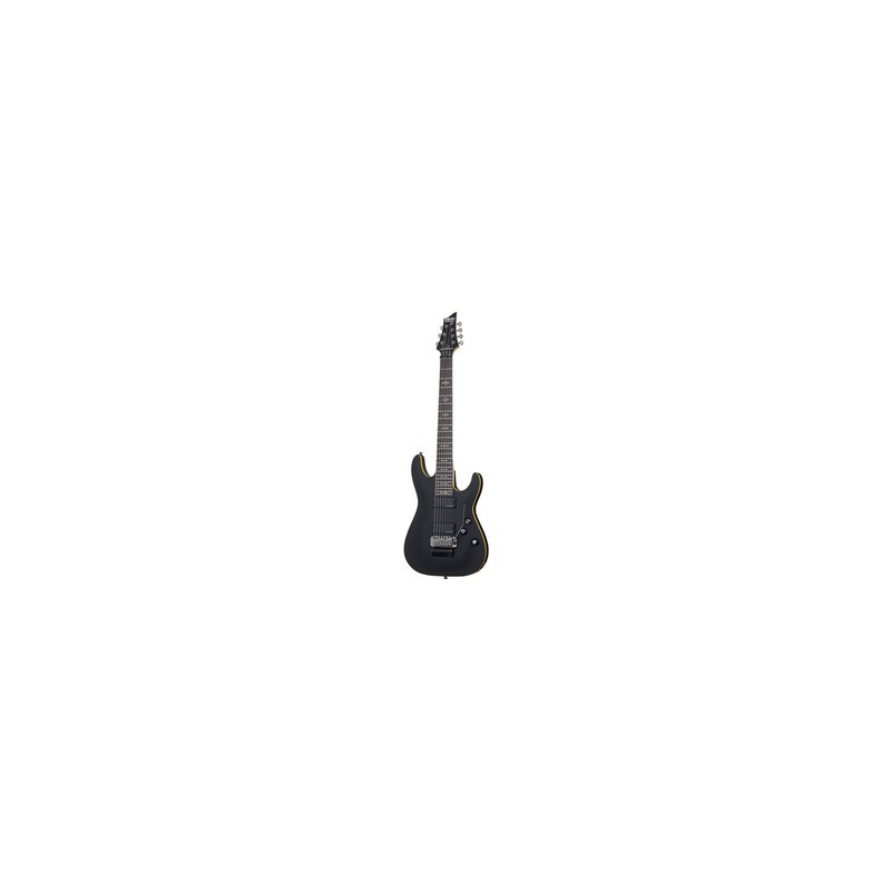 GUITARRA ELECTRICA SCHECTER DEMON-7 FR NEGRO SATINADO ENVEJECIDO