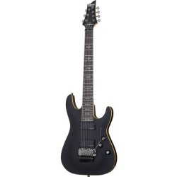 GUITARRA ELECTRICA SCHECTER DEMON-7 FR NEGRO SATINADO ENVEJECIDO