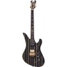 GUITARRA ELECTRICA SCHECTER SYNYST CUSTOM-S NEGRO CON RAYAS DORADAS