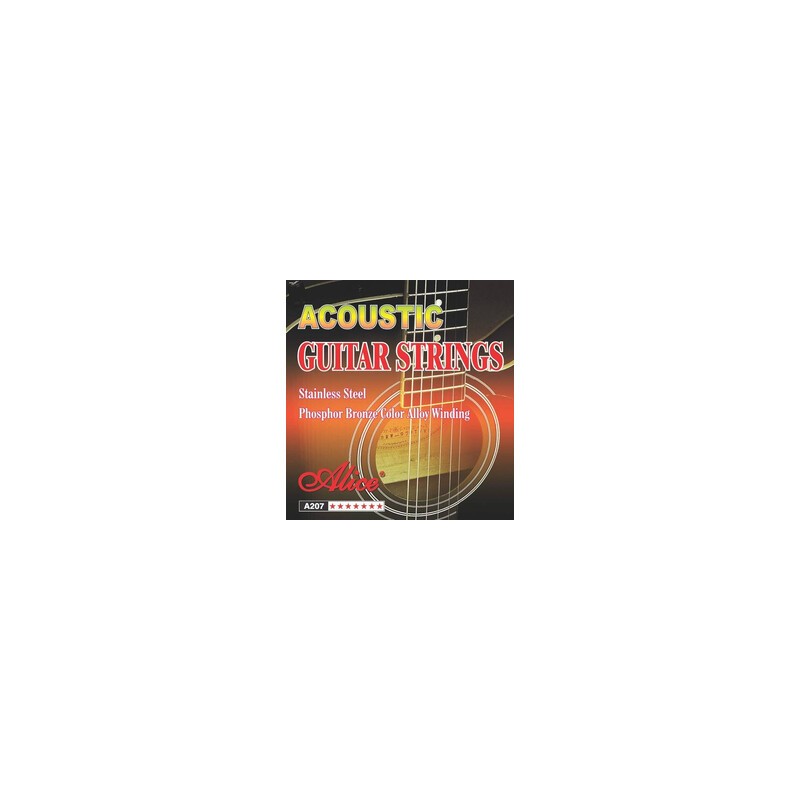 CUERDA 1a .011 PARA GUITARRA ACUSTICA-TEXANA FOSF-BRONCE PAQ 10 ALICE