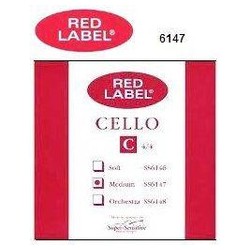 CUERDA 4a "C" (DO) PARA CHELO 4/4 RED LABEL SUPER SENSITIVE
