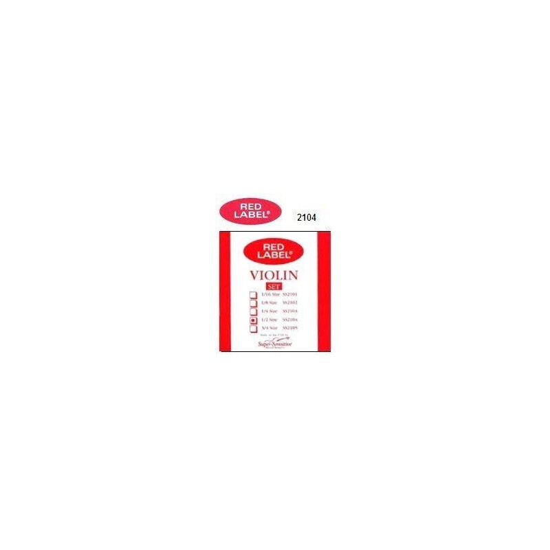 CUERDAS JUEGO PARA VIOLIN 1/2 RED LABEL SUPER SENSITIVE