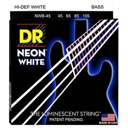 JUEGO DE CUERDAS PARA BAJO ELECTRICO MEDIUM 45/105 NEON WHITE DR