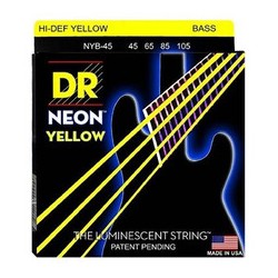 JUEGO DE CUERDAS PARA BAJO ELECTRICO MEDIUM 45/105 NEON YELLOW DR