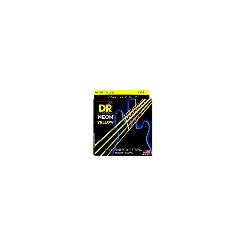 JUEGO DE CUERDAS PARA BAJO ELECTRICO MEDIUM 45/105 NEON YELLOW DR