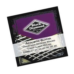 JUEGO DE CUERDAS PARA GUITARRA  ACUSTICA  .013/.056 BRONCE BLACK DIAMOND