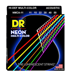 JUEGO DE CUERDAS PARA GUITARRA ACUSTICA CSTM LIGT 11/50 HI-DEF NEON DR
