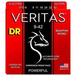 JUEGO DE CUERDAS P/GUITARRA ELECTRICA LIGHT 9/42 C/ACT VERITAS DR