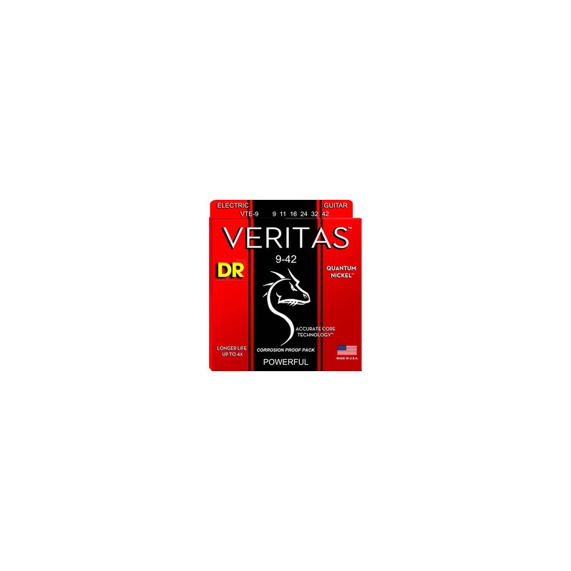 JUEGO DE CUERDAS P/GUITARRA ELECTRICA LIGHT 9/42 C/ACT VERITAS DR