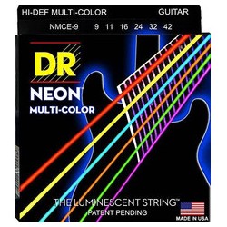 JUEGO DE CUERDAS PARA GUITARRA ELECTRICA LIGHT 9/42 HI-DEF MULTICOLOR DR
