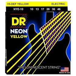 JUEGO DE CUERDAS PARA GUITARRA ELECTRICA MED 10/46 HI-DE NEON YELLOW DR