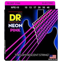 Juego De Cuerdas para Guitarra Elect Med 10/46 Hi-Def Neon Pink Dr