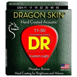 JUEGO DE CUERDAS PARA GUITARRA ELECTRICA/ACUSTICA 11/50 DRAGON SKIN