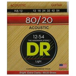 JUEGO DE CUERDAS PARA GUITARRA ELECTRICA-ACUSTICA LIGHT 12/54 HI-BEAM DR