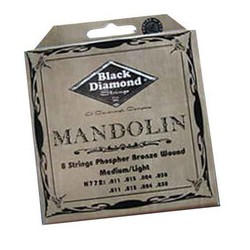 JUEGO DE CUERDAS PARA MANDOLINA PLATEADAS BLACK DIAMOND