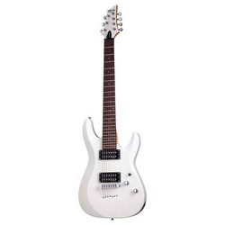 GUITARRA SCHECTER ELECTRICA C-7 DELUXE BLANCO SATINADO