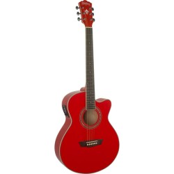 GUITARRA WASHBURN ELECTRO-ACUSTICA EA12 ROJO
