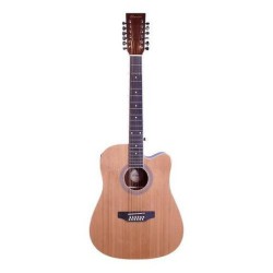 Guitarra Texana Electroacustica Con Afinador Natural 12 Cuerdas Segovia