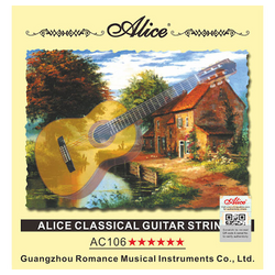 Juego de Cuerdas Para Guitarra Acustica Nylon alta Tension Alice