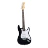Guitarra Electrica Symphonic Negra Con Funda Sqoe CT-A BK
