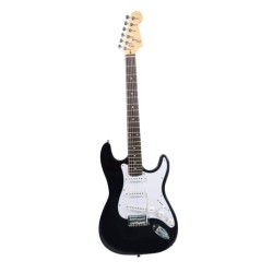 Guitarra Electrica Symphonic Negra Con Funda Sqoe CT-A BK