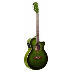 GUITARRA OSCAR SCHMIDT ELECTRO ACUSTICA OG10CEF VERDE TRANSPARENTE