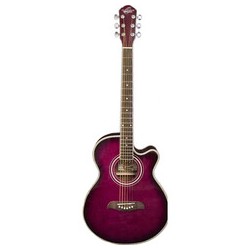 GUITARRA OSCAR SCHMIDT ELECTRO ACUSTICA OG10CEF MORADO TRANSPARENTE
