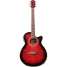 GUITARRA OSCAR SCHMIDT ELECTRO ACUSTICA OG10CEF ROJO TRANSPARENTE