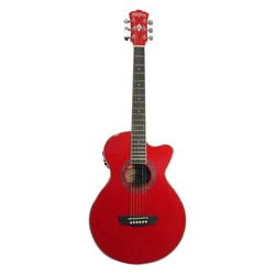 GUITARRA ELECTRO-ACUSTICA WASHBURN EA10 ROJO