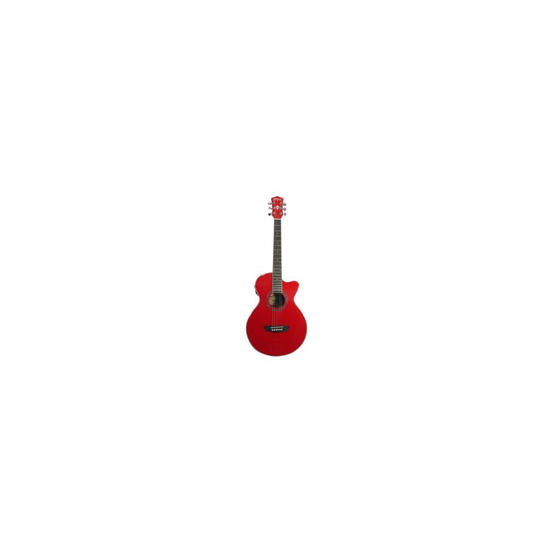 GUITARRA ELECTRO-ACUSTICA WASHBURN EA10 ROJO