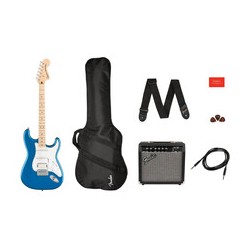 Paquete De Guitarra Electrica Fender Stratocaster Azul