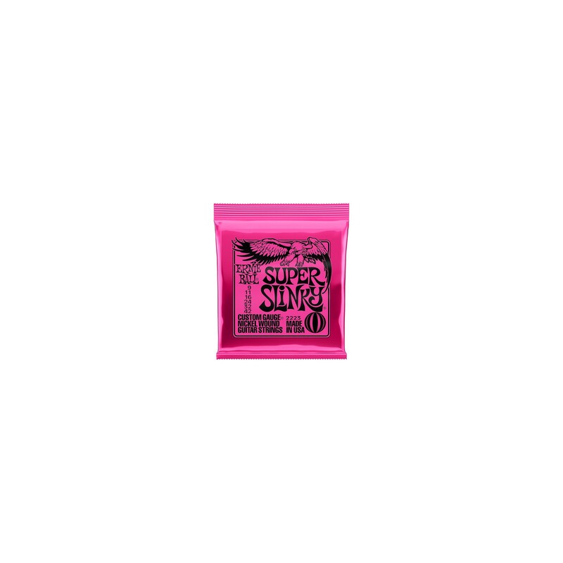 Juego De Cuerdas Para Guitarra Electrica Ernie Ball 9-42 Rosa