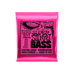 Juego De Cuerdas Para Bajo Electrico 4 Cdas Ernie Ball 45-100 Rosa