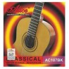Juego De Cuerdas Para Guitarra Acustica Nylon Negro (12) Alice